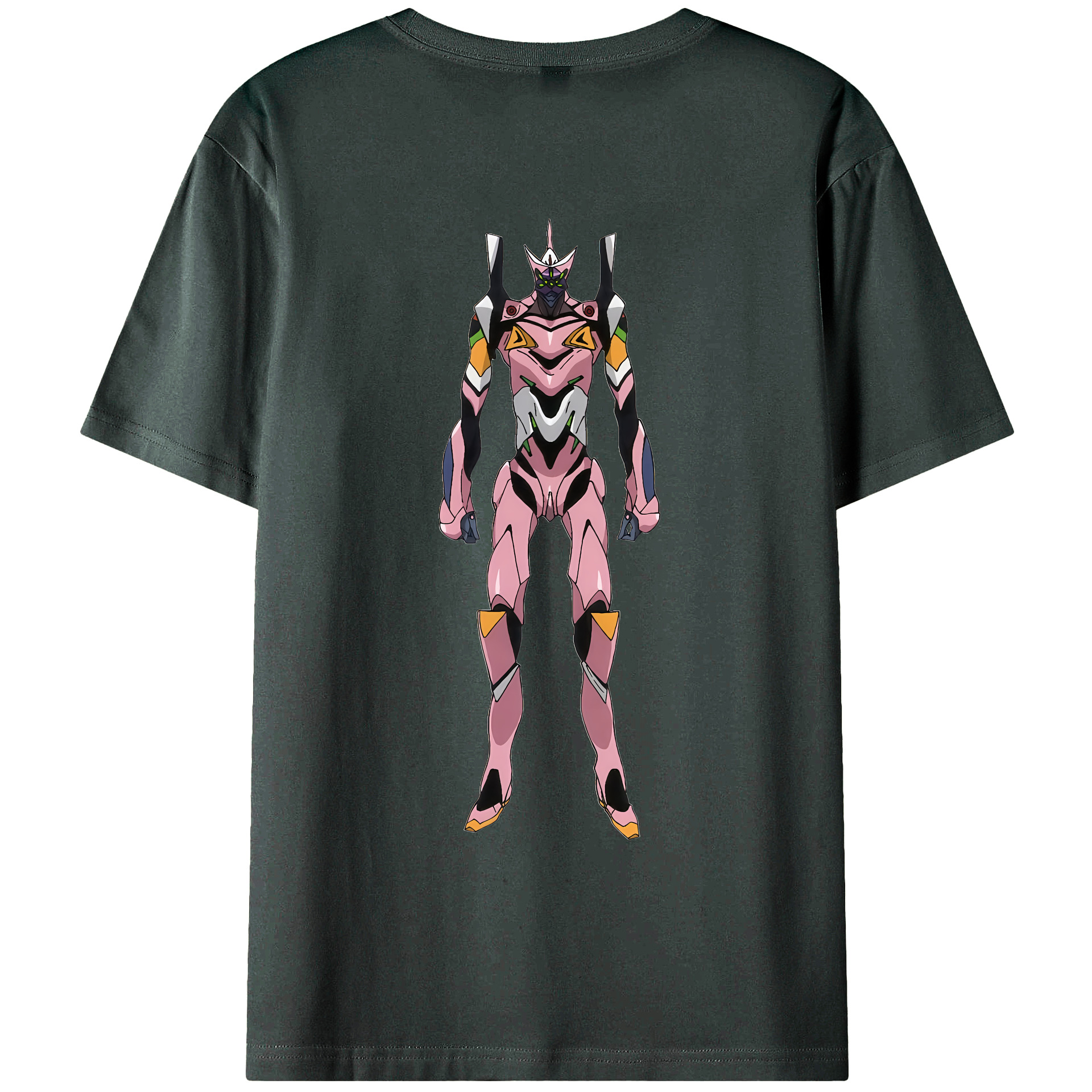 （画像用） EVA 新世紀エヴァンゲリオン 綿100％ メンズ半袖Tシャツ（バックプリント） 通気性